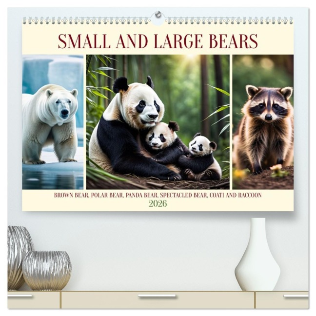 Small and large bears (High Quality Premium Wall Calendar 2026 DIN A2 landscape),CALVENDO 12 Month Wall Calendar - Claudia Kleemann