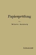 Cover-Bild zum Titel 'Papierprüfung' von 'Wilhelm Herzberg'