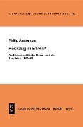 Cover-Bild zum Titel 'Rückzug in Ehren?' von 'Philip Anderson'