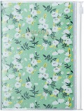 MARK'S 2024/2025 Taschenkalender B6 vertikal, Flower Pattern // Green - 