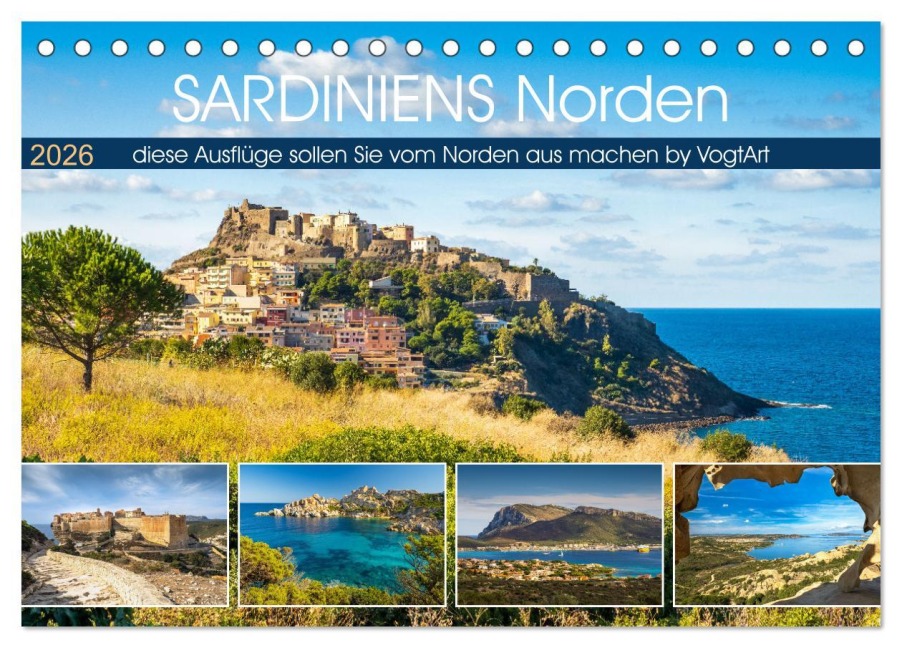 Sardiniens Norden (Tischkalender 2026 DIN A5 quer), CALVENDO Monatskalender - VogtArt VogtArt