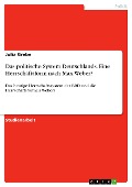 Cover-Bild zum Titel 'Das politische System Deutschlands. Eine Herrschaftsform nach Max Weber?' von 'Julia Grebe'
