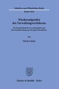 Cover-Bild zum Titel 'Wiederaufgreifen des Verwaltungsverfahrens.' von 'Ulrich Gatzka'