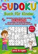 Cover-Bild zum Titel 'Sudoku Buch für Kinder ab 6 Jahren' von 'Lena Krüger'