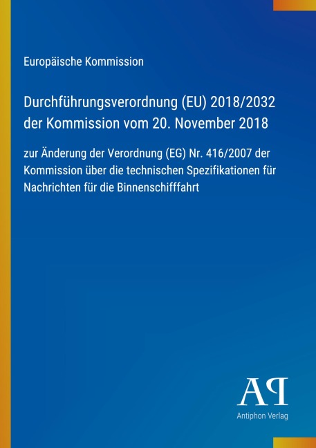 Durchführungsverordnung (EU) 2018/2032 der Kommission vom 20. November 2018 - Europäische Kommission