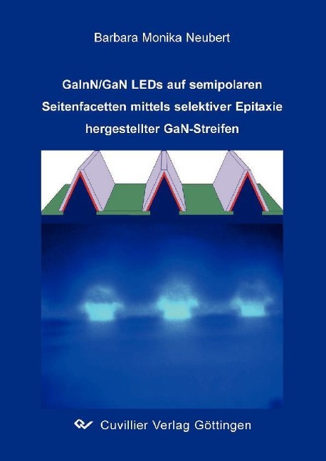 GaInN/GaN LEDs auf semipolaren Seitenfacetten mittels selektiver Epitaxie hergestellter GaN-Streifen - 