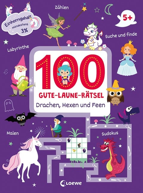 100 Gute-Laune-Rätsel - Drachen, Hexen und Feen - 
