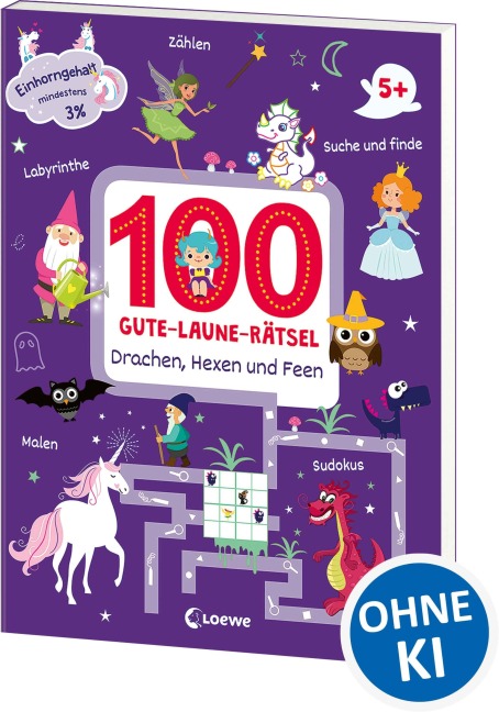 100 Gute-Laune-Rätsel - Drachen, Hexen und Feen - 