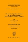 Cover-Bild zum Titel 'Die privaten Stipendienstiftungen der Universität Ingolstadt im ersten Jahrhundert ihres Bestehens.' von 'Heinz Jürgen Real'