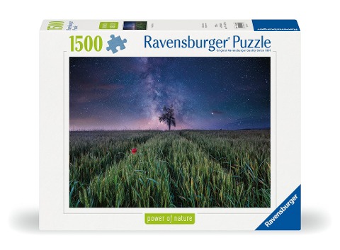 Erwachsenenpuzzle Power of Nature 1500 Teile - Nachthimmel über dem Kornfeld - 