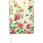 Cover-Bild zum Titel 'Daily Journal Roses 2026 - Taschen-Kalender A6 - Rose - Day By Day - 352 Seiten - Notiz-Buch - Alpha Edition' von ''