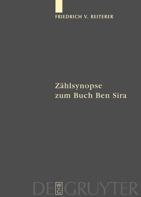 Zählsynopse zum Buch Ben Sira - 