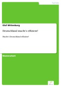 Cover-Bild zum Titel 'Deutschland macht's effizient!' von 'Olaf Wittenburg'