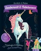 Cover-Bild zum Titel 'Zauberwelt & Fabelwesen. Traumhafte Kratzbilder zum Entspannen' von ''