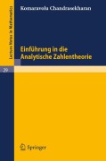 Cover-Bild zum Titel 'Einführung in die Analytische Zahlentheorie' von 'Komaravolu Chandrasekharan'