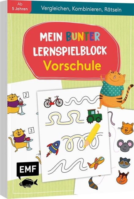 Mein bunter Lernspielblock - Vorschule: Vergleichen, Kombinieren, Rätseln - 