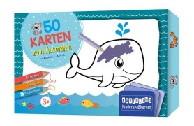Cover-Bild zum Titel '50 Karten zum Ausmalen - Tiere' von ''