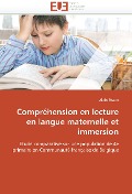 Compréhension En Lecture En Langue Maternelle Et Immersion - Braun-A