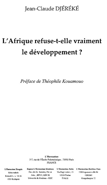 Afrique refuse-t-elle vraimentle develo - M. A. Nashi Emmanuel