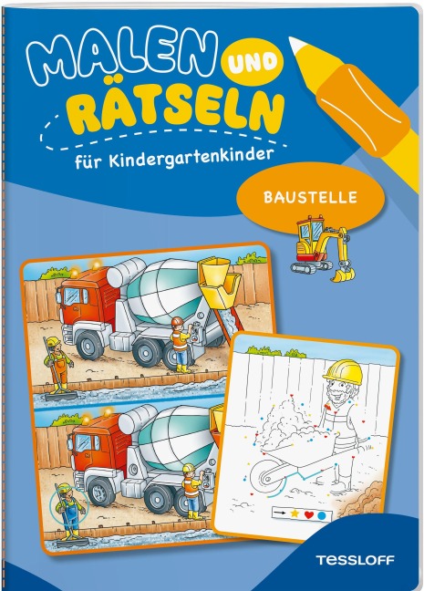 Malen und Rätseln für Kindergartenkinder. Baustelle - 