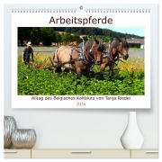 Cover-Bild zum Titel 'Arbeitspferde - Alltag des belgischen Kaltbluts (hochwertiger Premium Wandkalender 2026 DIN A2 quer), Kunstdruck in Hochglanz' von 'Tanja Riedel'