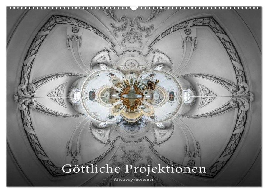 Göttliche Projektionen - Kirchenpanoramen (Wandkalender 2025 DIN A2 quer), CALVENDO Monatskalender - Ernst Christen