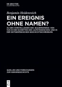 Cover-Bild zum Titel 'Ein Ereignis ohne Namen?' von 'Benjamin Heidenreich'