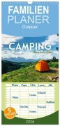 Familienplaner 2026 - Camping - Raus in die Natur. mit 5 Spalten (Wandkalender, 21 x 45 cm) CALVENDO - Sf Sf
