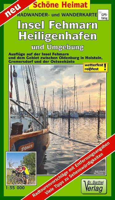 Radwander- und Wanderkarte Insel Fehmarn, Heiligenhafen und Umgebung - 