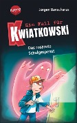 Cover-Bild zum Titel 'Ein Fall für Kwiatkowski (15). Das rosarote Schulgespenst' von 'Jürgen Banscherus'