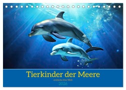Cover-Bild zum Titel 'Tierkinder der Meere - entdecke ihre Welt (Tischkalender 2026 DIN A5 quer), CALVENDO Monatskalender' von 'Susan Michel'