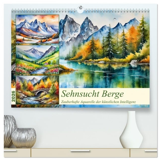 Sehnsucht Berge (hochwertiger Premium Wandkalender 2026 DIN A2 quer), Kunstdruck in Hochglanz - 