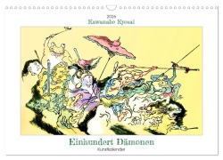 Cover-Bild zum Titel 'Kawanabe Kyosai - Einhundert Dämonen Kunstkalender (Wandkalender 2026 DIN A3 quer), CALVENDO Monatskalender' von 'Timearts Kunstkalender'