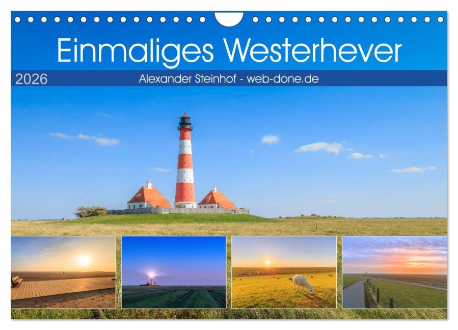 Einmaliges Westerhever (Wandkalender 2026 DIN A4 quer), CALVENDO Monatskalender - Alexander Steinhof