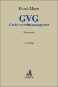Cover-Bild zum Titel 'Gerichtsverfassungsgesetz. GVG' von 'Otto Rudolf Kissel, Herbert Mayer'