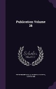 Cover-Bild zum Titel 'Publication Volume 16' von ''
