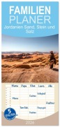 Cover-Bild zum Titel 'Familienplaner 2026 - Jordanien Sand, Stein und Salz mit 5 Spalten (Wandkalender, 21 x 45 cm) CALVENDO' von 'Photostravellers Photostravellers'