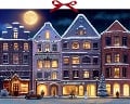 Cover-Bild zum Titel 'Wand-Adventskalender - Winterstadt am Abend' von ''