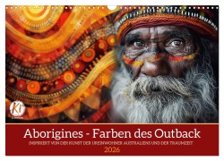 Cover-Bild zum Titel 'Aborigines - Farben des Outback (Wandkalender 2026 DIN A3 quer), CALVENDO Monatskalender' von 'Kerstin Waurick'