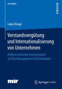 Cover-Bild zum Titel 'Vorstandsvergütung und Internationalisierung von Unternehmen' von 'Lukas Elosge'
