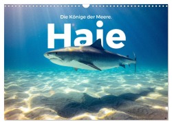Cover-Bild zum Titel 'Haie - Könige der Meere. (Wandkalender 2026 DIN A3 quer), CALVENDO Monatskalender' von 'M. Scott'