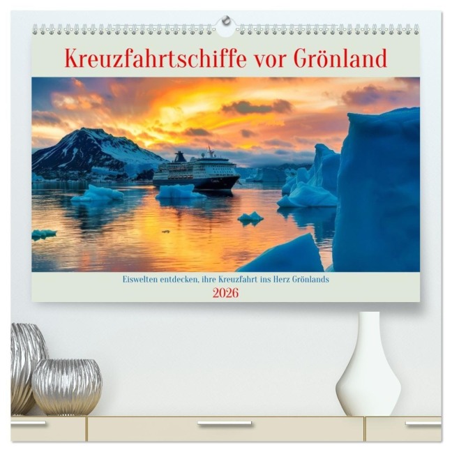 Kreuzfahrtschiffe vor Grönland (hochwertiger Premium Wandkalender 2026 DIN A2 quer), Kunstdruck in Hochglanz - Torsten Irmer