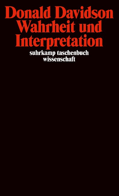 Wahrheit und Interpretation - Donald Davidson