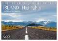 Island Highlights (Tischkalender 2025 DIN A5 quer), CALVENDO Monatskalender - Andreas Sahlender