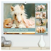 Cover-Bild zum Titel 'Zauberhafte Ponys. Kleine Pferdchen in lieblicher Öloptik (hochwertiger Premium Wandkalender 2027 DIN A2 quer), Kunstdruck in Hochglanz' von 'Rose Hurley'