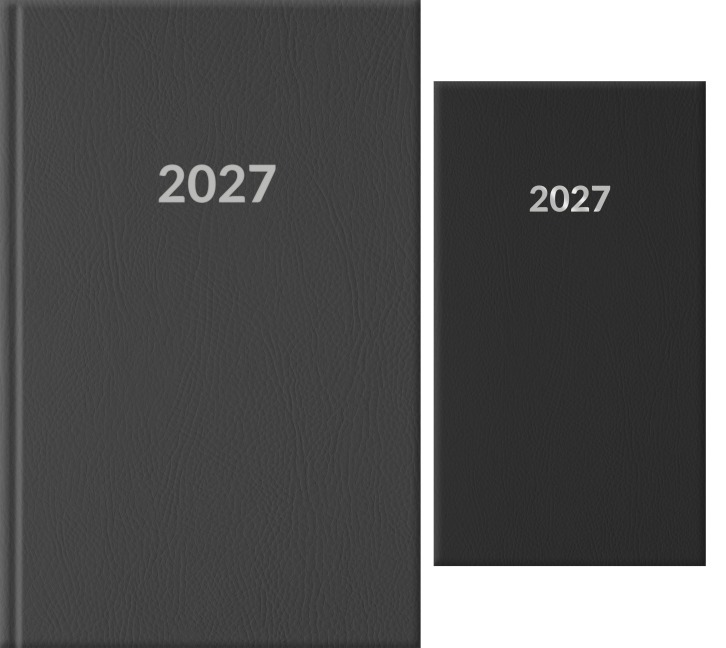 Buchkalender-Set: Buchkalender & Wochenplaner 2027 Schwarz - 
