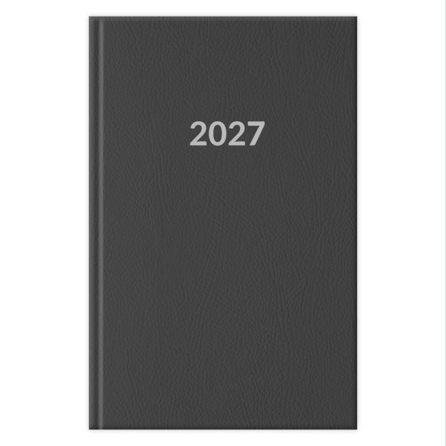 Buchkalender-Set: Buchkalender & Wochenplaner 2027 Schwarz - 
