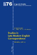 Cover-Bild zum Titel 'Studies in Late Modern English Correspondence' von ''
