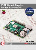 Cover-Bild zum Titel '45 Elektronik-Projekte für den Raspberry Pi' von 'Bert van Dam'