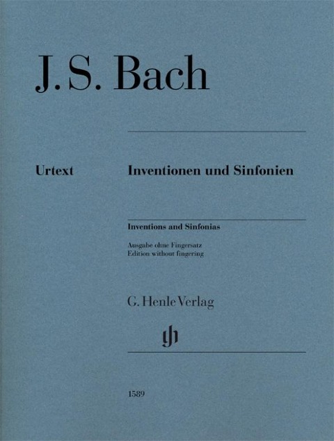 Inventionen und Sinfonien für Klavier zu zwei Händen. Urtextausgabe ohne Fingersatz - Johann Sebastian Bach